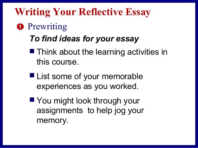 online class reflection essay