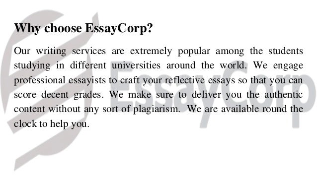 Help writing reflective essay