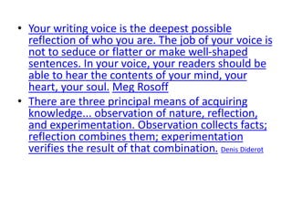 Reflective Voice Example Reflective learning & critical thinking | PPTX
