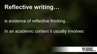Reflective Practice: Evidence of personal growth | PPTX