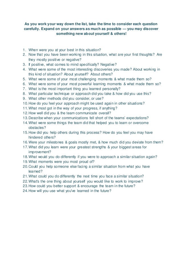 Reflective questions - a powerful way to develop our practice