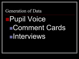 Generation of DataCritical FriendsObservationsMeetings