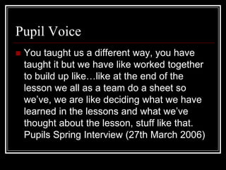 Generation of DataDiaries and Reflective AnalysisWriting for 5 minutesPost Teaching Cycle Analysis (PCRA)