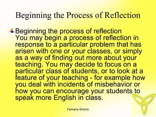 Reflective teaching | PPT