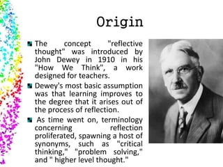 John Dewey Reflective Practice Theory – DWWITP