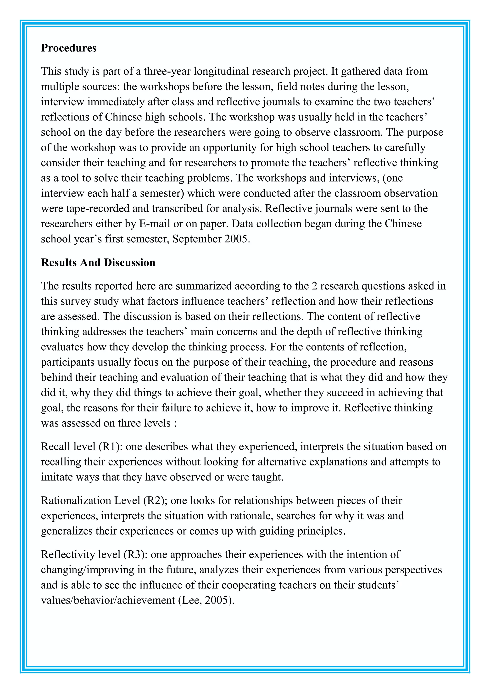 Reflective thinking using a case study- Akram Jabar Najim | PDF