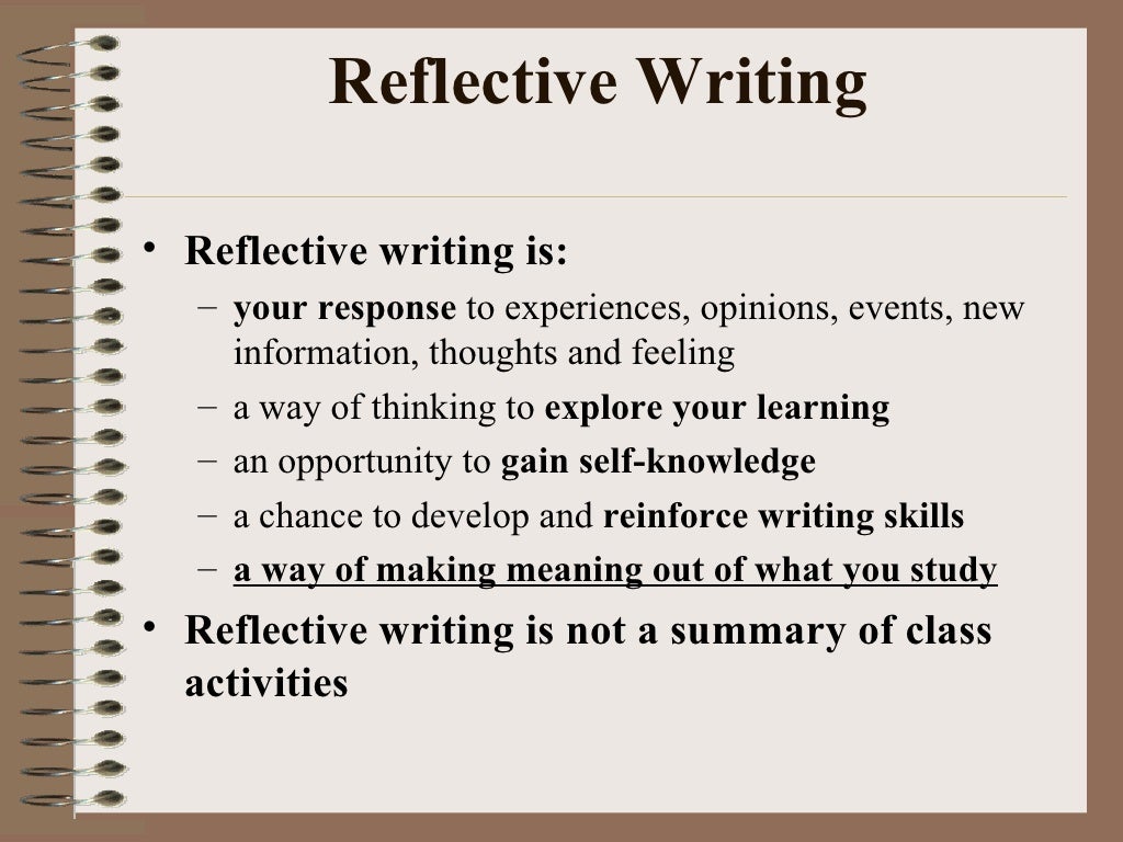 Reflective Writing