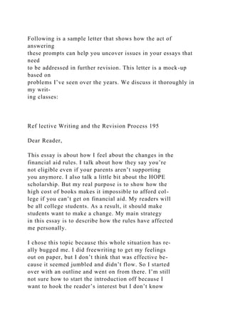 Reflective Writing and the Revision Process What Were You T.docx