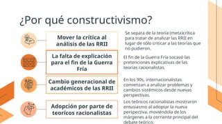 Reflectivismo y constructivismo en las Relaciones Internacionales | PPTX