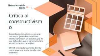 Reflectivismo y constructivismo en las Relaciones Internacionales | PPTX