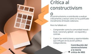 Reflectivismo y constructivismo en las Relaciones Internacionales | PPTX