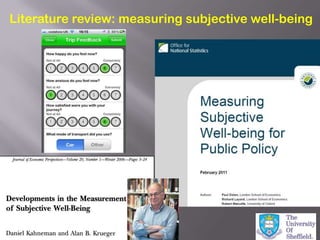 Literature review: measuring subjective well-being
 