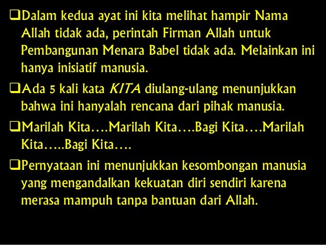 Refleksi Dari Kisah Menara Babel