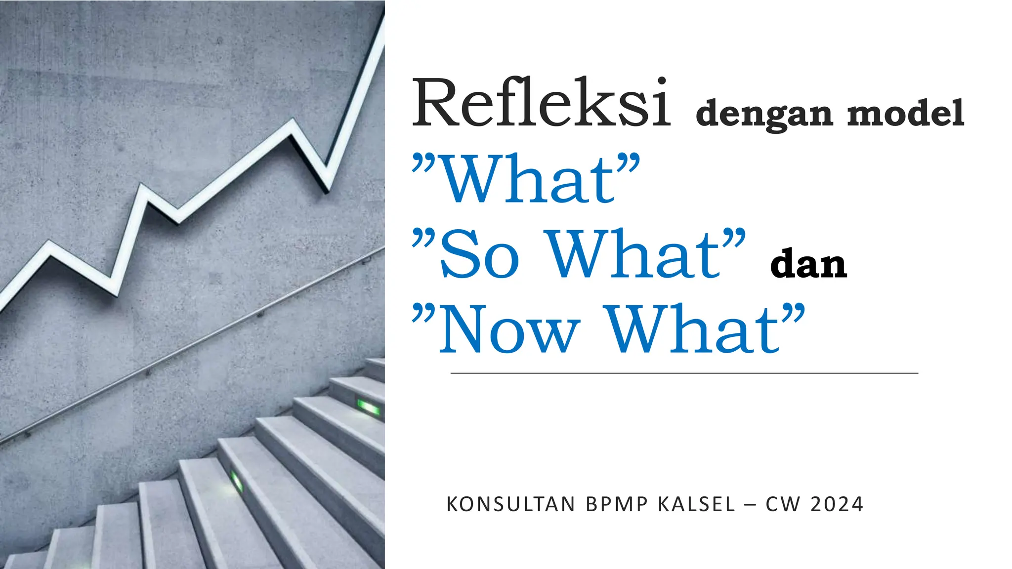 Refleksi dengan model W3 ( What, So What dan Now What) | PPTX