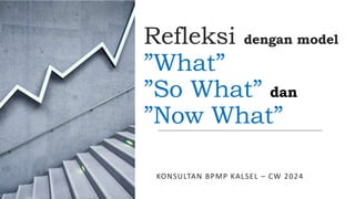 Refleksi dengan model W3 ( What, So What dan Now What) | PPTX