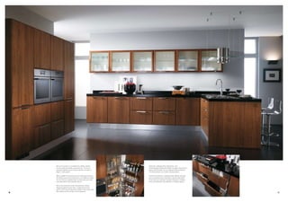 Ricca di accessori e complementi, Reflex amplia           Dank der umfangreichen Elemente- und
     la sua scelta pensando a gusti diversi. Tra le sue        Zubehörpalette bietet die Reflex für jeden Geschmack
     proposte figurano perciò anche pensili con telai in       genau das Richtige. So zum Beispiel Oberschränke
     legno e vetri opachi.                                     mit Holzrahmen und matten Glaseinsätzen.

     With a wealth of accessories and matching furniture,      Rica de accesorios y complementos, Reflex extiende
     the Reflex assortment expands to suit different tastes.   sus propuestas para responder a gustos diferentes.
     So the choices available also include wall units with     Es así que, por ejemplo, también presenta muebles
     mat glass doors with wooden frame.                        altos con bastidores de madera y cristales opacos.

     Riche d’accessoires et de compléments, Reflex
     élargit sa gamme pour tenir compte de tous les
     goûts. Parmi ses propositions figurent des hauts avec
     des cadres en bois et des verres opaques.
20                                                                                                                    21
 