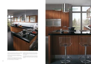 La penisola è il luogo operativo per eccellenza con il suo lavello ed   Die Halbinsel mit Spüle und Kochstelle ist nicht nur ein idealer
     i fuochi. E’ anche punto d’incontro per un drink o due chiacchiere,     Arbeitsplatz, sondern auch der beste Platz für einen guten Drink
     in attesa della cottura dei cibi o nel corso di una serata.             oder einen netten Plausch – bis das Essen fertig ist oder einfach
                                                                             nur so am Abend.
     The peninsula, with its sink and hob, is the ideal working area.
     It is also a meeting-point, for a drink or a chat while a meal cooks    Con el fregadero y los fuegos, la península es el centro operativo
     or during an evening.                                                   por excelencia. Asimismo, constituye un punto de encuentro para
                                                                             unas copas o una charla mientras se espera la comida o después
     La péninsule est le lieu de travail par excellence avec son évier       de la cena.
     et sa table de cuisson. C’est également un lieu de rencontre pour
     boire un verre ou bavarder, en attendant que les plats cuisent ou
     tout simplement pour passer une soirée agréable.

22                                                                                                                                                23
 