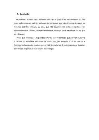 Reflexao critica -  baraka