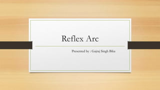 Reflex Arc
Presented by : Gajraj Singh Bika
 