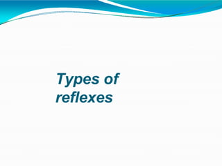 Types of
reflexes
 