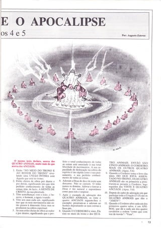 Reflexões sobre o apocalipse - Capítulos 4 e 5 