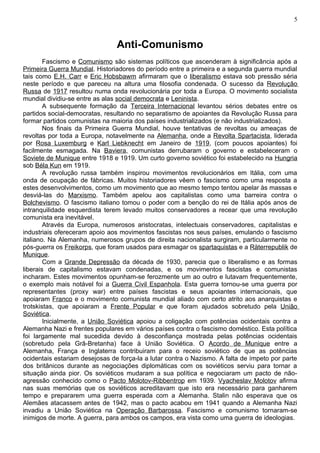 Reflexões Sobre O Fascismo