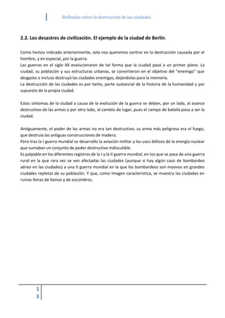 Reflexión sobre la destrucción de las ciudades | PDF