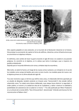 Reflexión sobre la destrucción de las ciudades | PDF