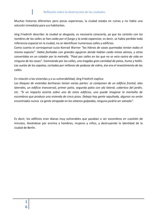Reflexión sobre la destrucción de las ciudades | PDF