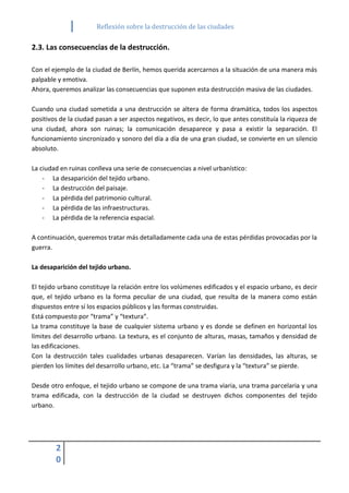 Reflexión sobre la destrucción de las ciudades | PDF