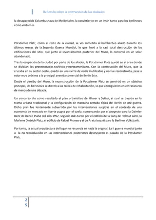 Reflexión sobre la destrucción de las ciudades | PDF