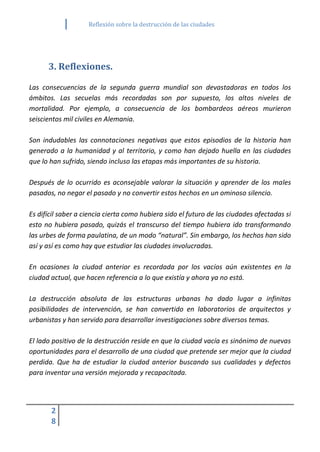 Reflexión sobre la destrucción de las ciudades | PDF