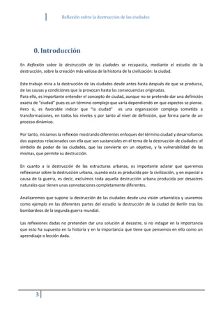 Reflexión sobre la destrucción de las ciudades | PDF