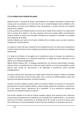 Reflexión sobre la destrucción de las ciudades | PDF