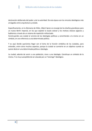 Reflexión sobre la destrucción de las ciudades | PDF