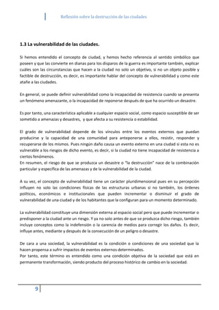 Reflexión sobre la destrucción de las ciudades | PDF
