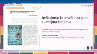 Reflexión Docente para la Mejora Continua y Transformación Pedagógica ...