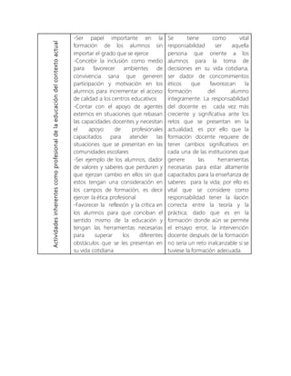 Reflexion de la practica docente | DOCX