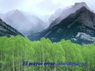 El mayor error , abandonarse