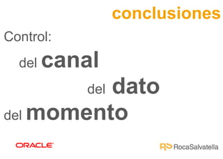 conclusiones
Control:
del

canal

dato
del momento
del

 