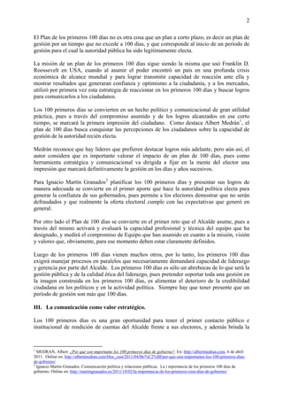 Reflexiones sobre los 100 primeros dias de gobierno. | PDF