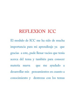 Reflexion  icc qq