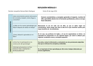 Reflexion modulo 1 (1) | DOCX