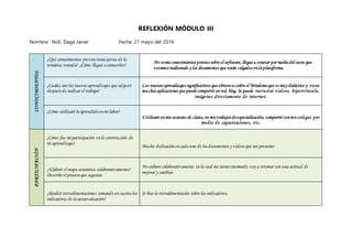 Reflexion modulo 3 | DOCX