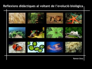 Reflexions didàctiques al voltant de l’evolució biològica  Ramon Grau 