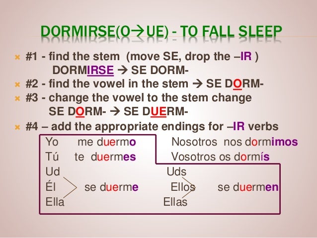 Reflexive Stem Changing Verbs
