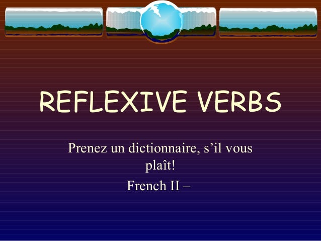Reflexive Verbs french 