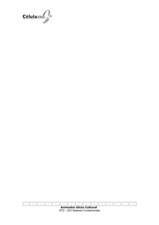 Animador Sócio Cultural
STC – Dr2 Saberes Fundamentais