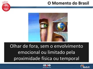 O Momento do Brasil




Olhar de fora, sem o envolvimento 
   emocional ou limitado pela 
 proximidade física ou temporal
 