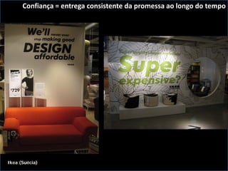 Confiança = entrega consistente da promessa ao longo do tempo




Ikea (Suécia)
 